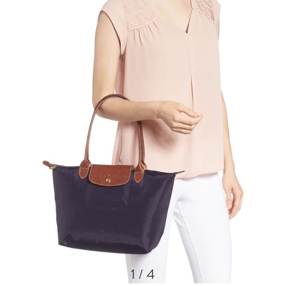 |SOLD| Longchamp Le Pliage Purple Tote Small - Picture 2 of 8